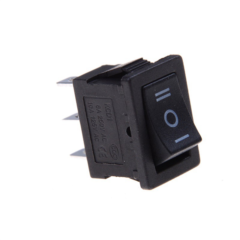 Set 5 Công Tắc Bật / Tắt Mini 3 Chấu Màu Đen AC 6A / 250V