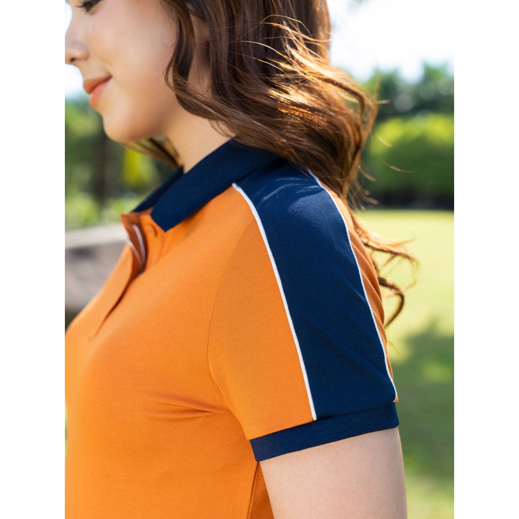 Áo Polo Nữ Yody Mắt Chim Pique Phối Vai Mềm Mịn Thấm Hút Tốt APN5366