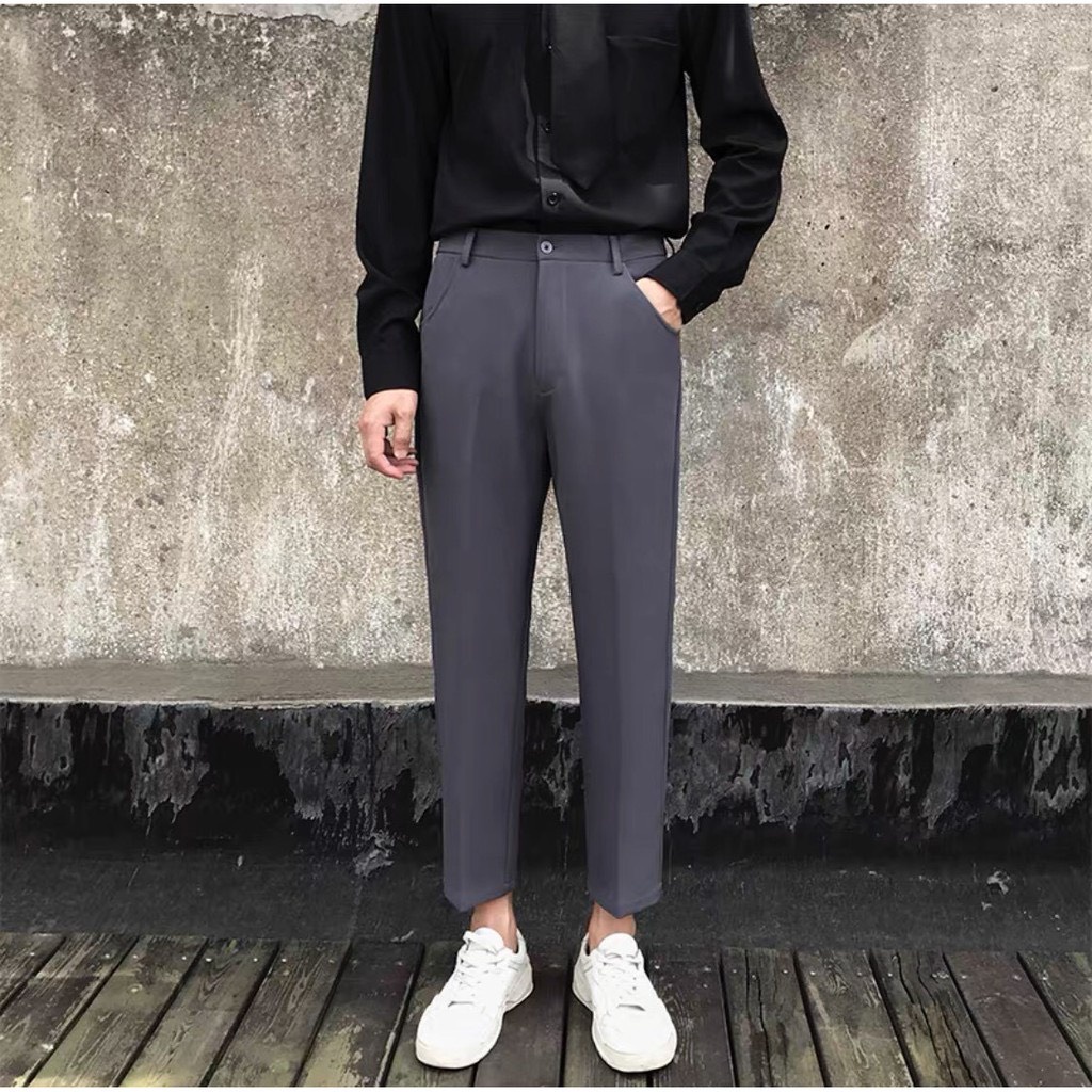 Quần Baggy Tây Âu Trơn Basic Nam Nữ Unisex