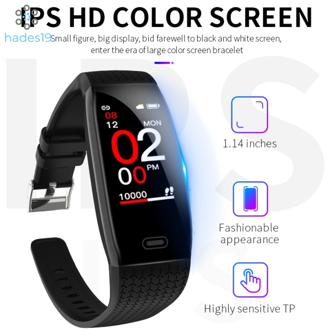 T5 Smart Bracelet Real-time Temperature Monitoring Heart Rate Blood Pressure Measure Ip67 Waterproof Smart Watch