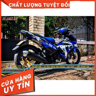 TEM TRÙM EX150 XANH TRẮNG