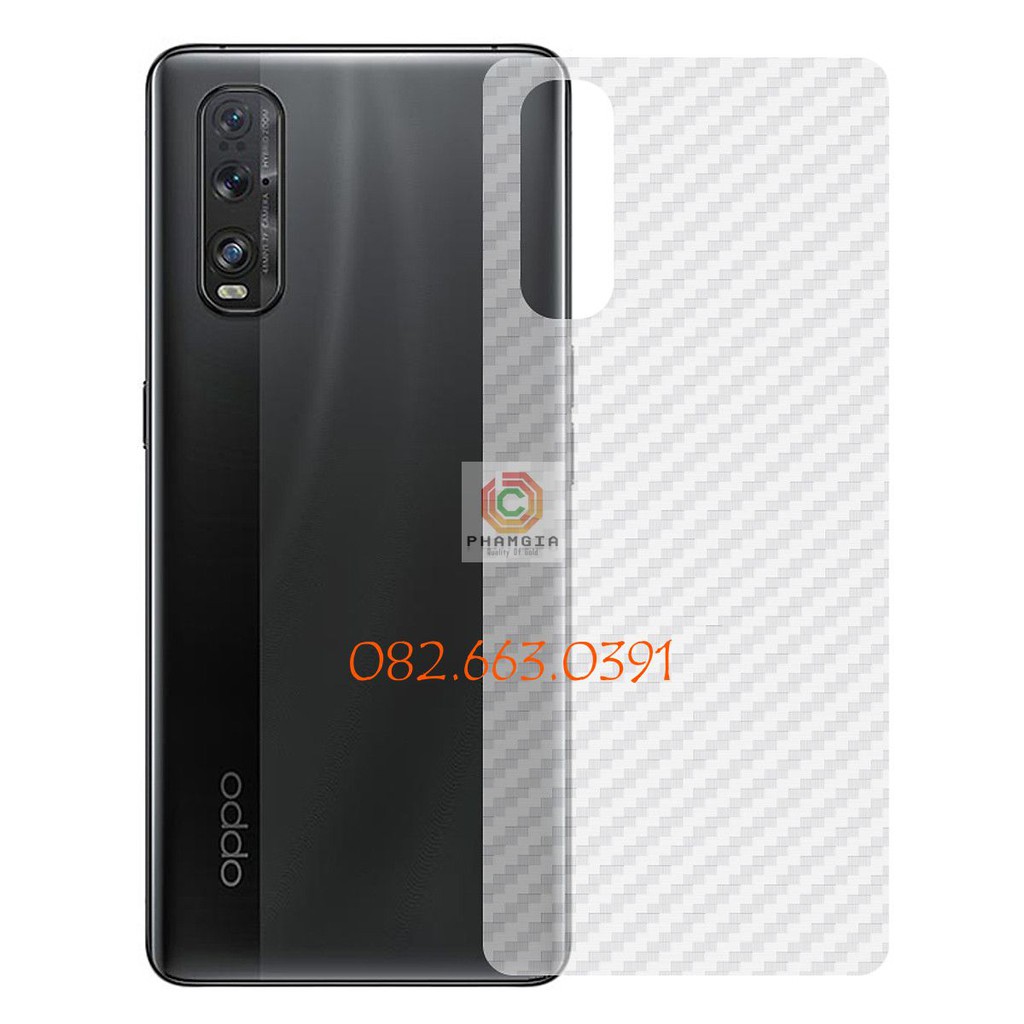 Miếng dán mặt lưng skin carbon Oppo Find X2/ Find X2 Pro/ Find X