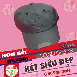 Nón sơn thời trang cho nam nữ màu xám