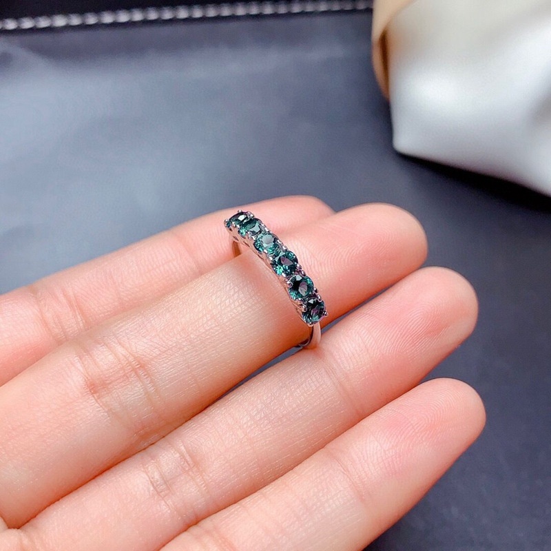 ❤ Nhẫn Hở Mạ Bạc 925 Hình Chim Công Đính Đá Topaz Thời Trang Hàn Quốc Cho Cặp Đôi