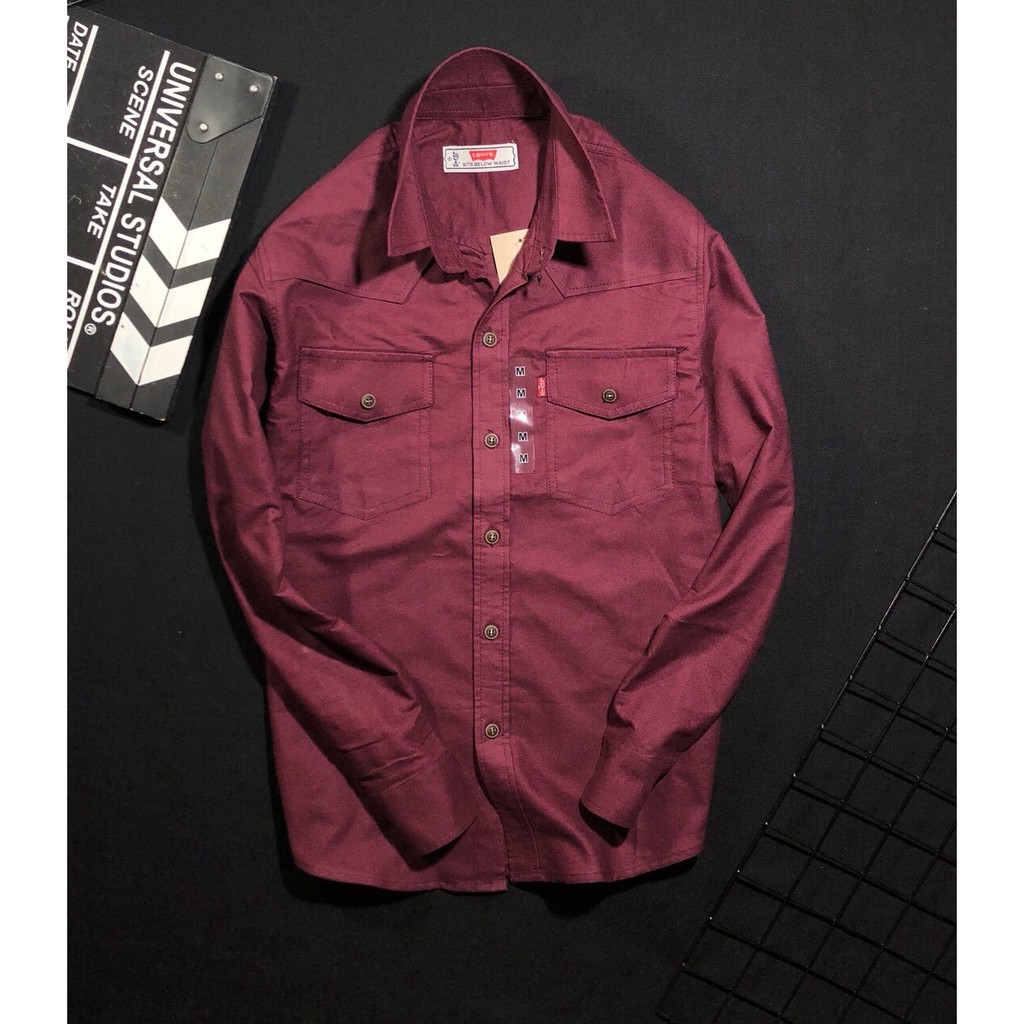 ÁO SƠ MI NAM 2 TÚI TRẮNG