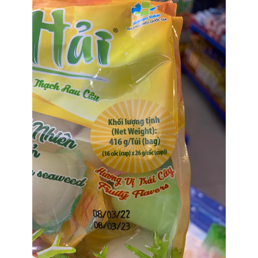 Thạch Rau Câu Long Hải hương vị tổng hợp gói 410g/910g