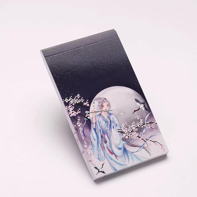 Sổ tay mini hoạ tiết cổ trang kích thước 12x7 cm, 120 trang, 60 tờ Sakura Shop