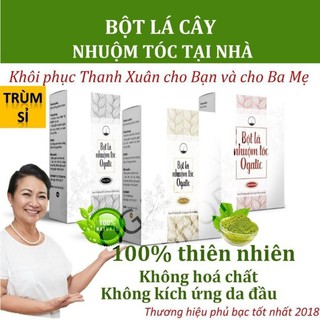 Com bo 3 hộp bột lá nhuộm tóc ogatic 50g - hàng chính hãng