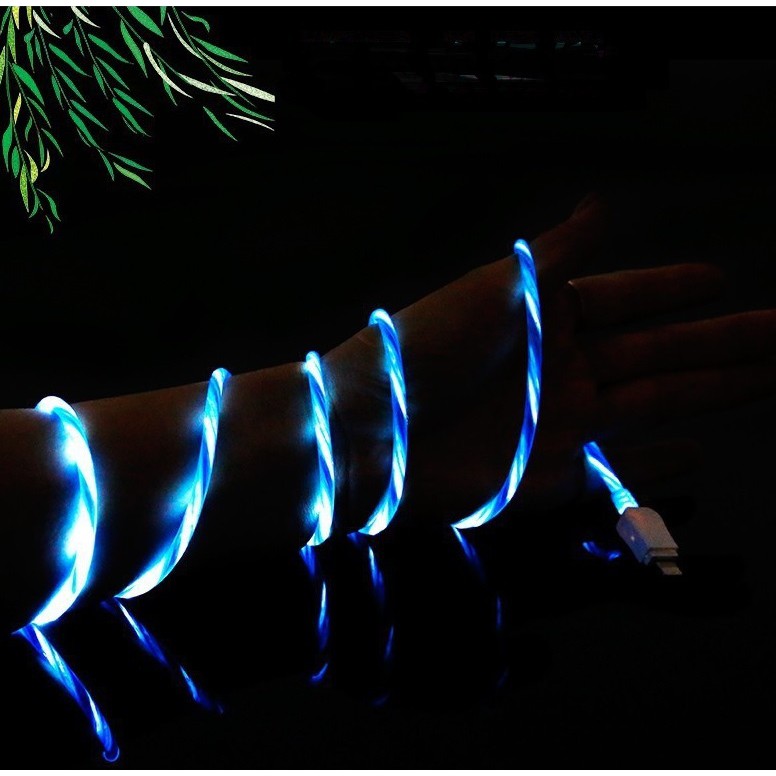 Cáp sạc nhanh 2.4A có đèn phát sáng cho iphone và samsung JM88