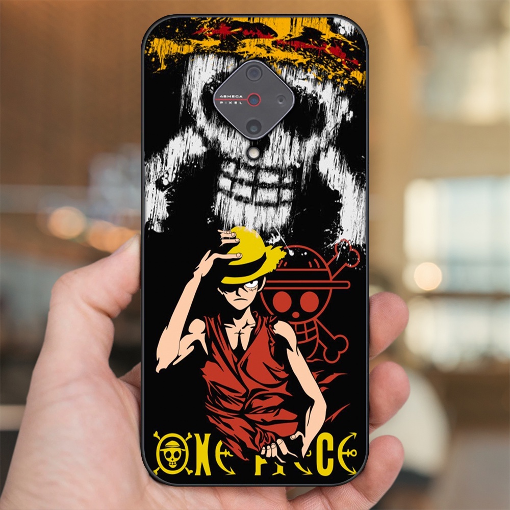 Ốp lưng Vivo S1 Pro viền đen in hình Luffy One Piece