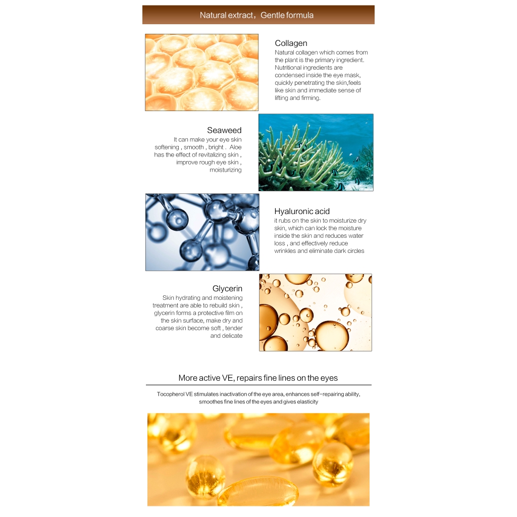 Mặt nạ mắt tinh chất vàng 24k giúp giảm quầng thâm/ nếp nhăn/ bọng mắt đồng thời dưỡng ẩm làn da | BigBuy360 - bigbuy360.vn