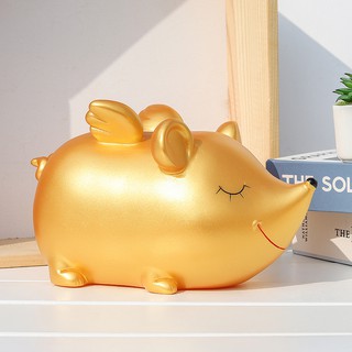 Ống Tiết Kiệm Hình Chú Sóc Bay Màu Vàng Kim Mừng Năm Mới Chống Sốc Cho Trẻ Em
