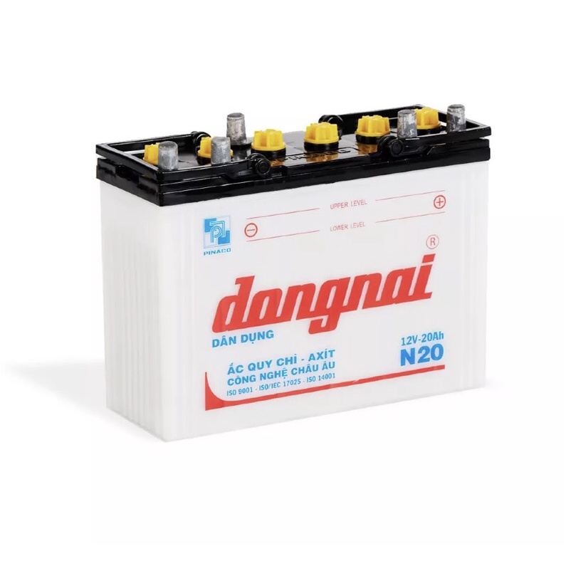 Bình ắc quy 12V Đồng Nai N20,12V - 20Ah, dùng cho thắp sáng và xe ba gác