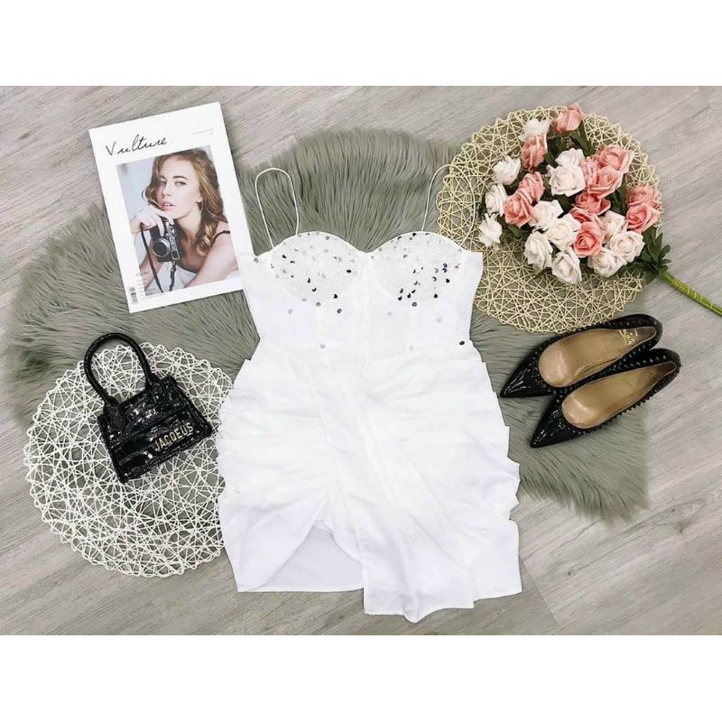 Đầm body kim sa cúp ngực