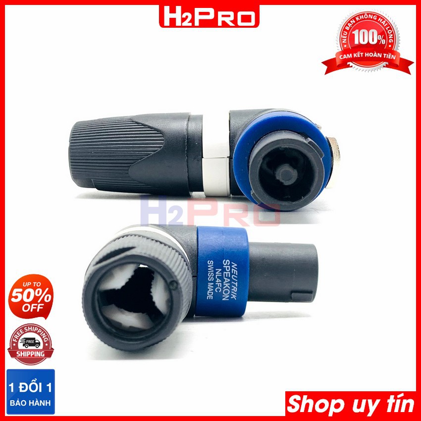 Jack Loa Speakon Neutrik NL4FC Cao Cấp 4 Lõi, Jack Cắm Loa Neutrik Bẻ Góc Vuông, Kết Nối Chắc Chắn-H2Pro Tech