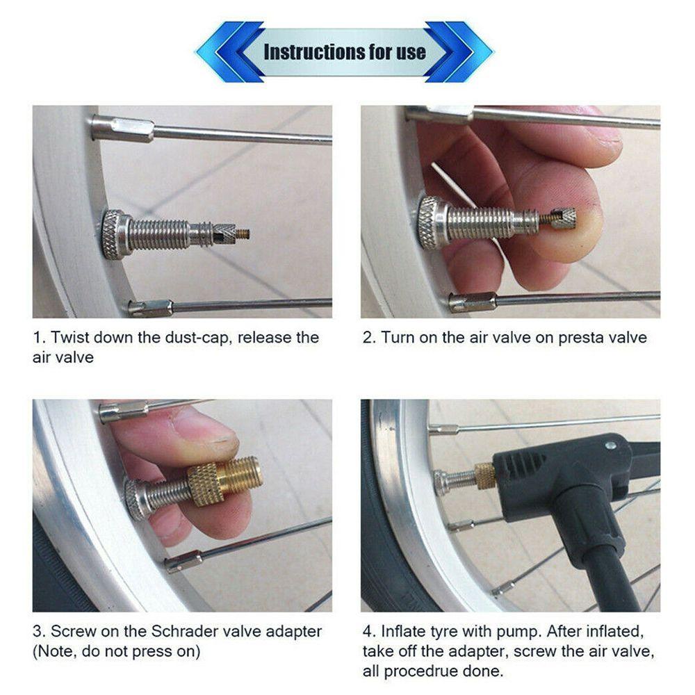 Bộ 5 Nắp Van Presta Cho Bánh Xe Đạp Xe Máy Xe Hơi