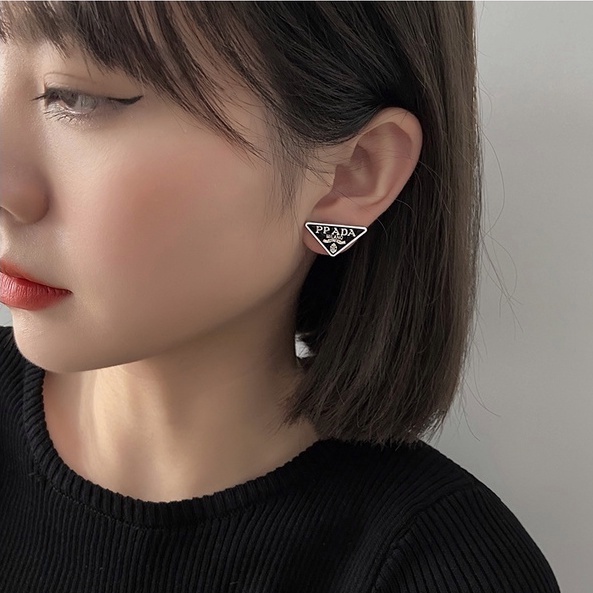 Đôi Khuyên Tai Tam Giác Đính Đá Thời Trang Cho Nữ