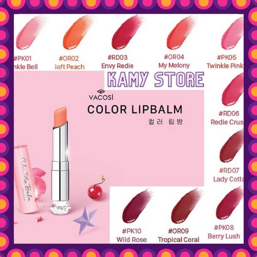 Son Dưỡng Môi Vacosi Color Lip Balm