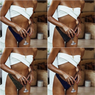 Đồ bơi gồm áo ngực dạng ống và quần lót thời trang gợi cảm cho nữ