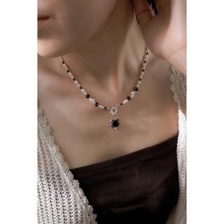 Vòng cổ Handmade Black Stone Collar HMVC08