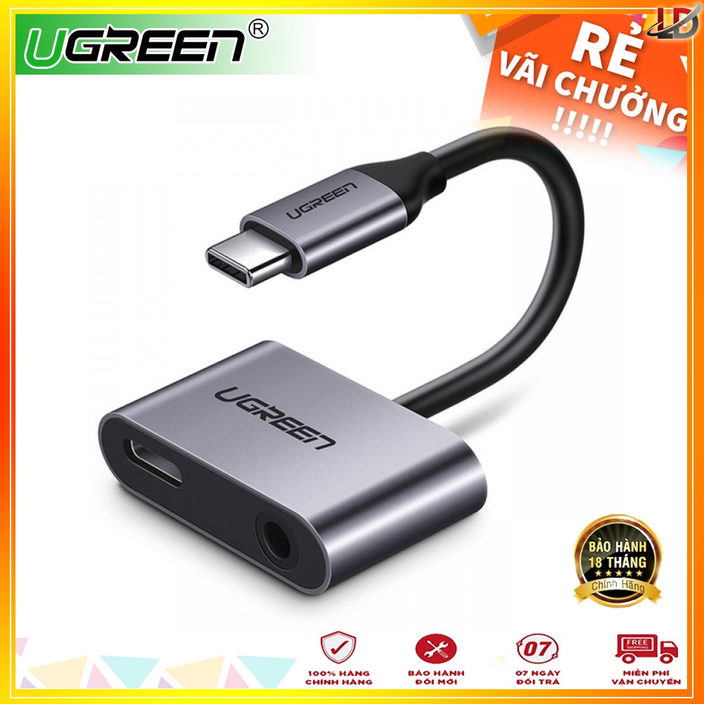 Cáp USB Type C ra Audio 3.5mm tích hợp sạc UGREEN 50596