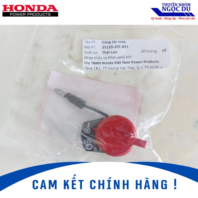 Công Tắc Máy Honda GX160, GX200, Dùng Cho Động Cơ Xăng HONDA, Chạy Thuyền, Chạy Xuồng, 35120-Z0T-821