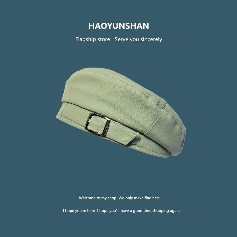 Mũ Beret Màu Trơn Phong Cách Vintage Cho Nữ