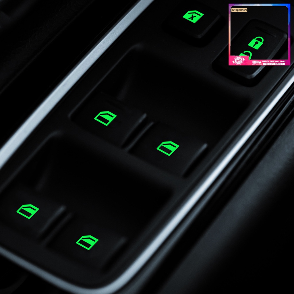 Miếng Dán Trang Trí Nút Bấm Cửa Xe Hơi Phản Quang Tự Dính Chất Liệu Pet