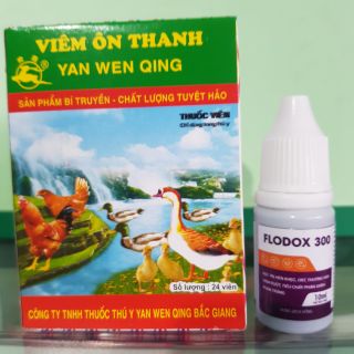 Combo 3 bộ FLODOX 300 chai 10 ml và Viêm Ôn Thanh vĩ 10 viên
