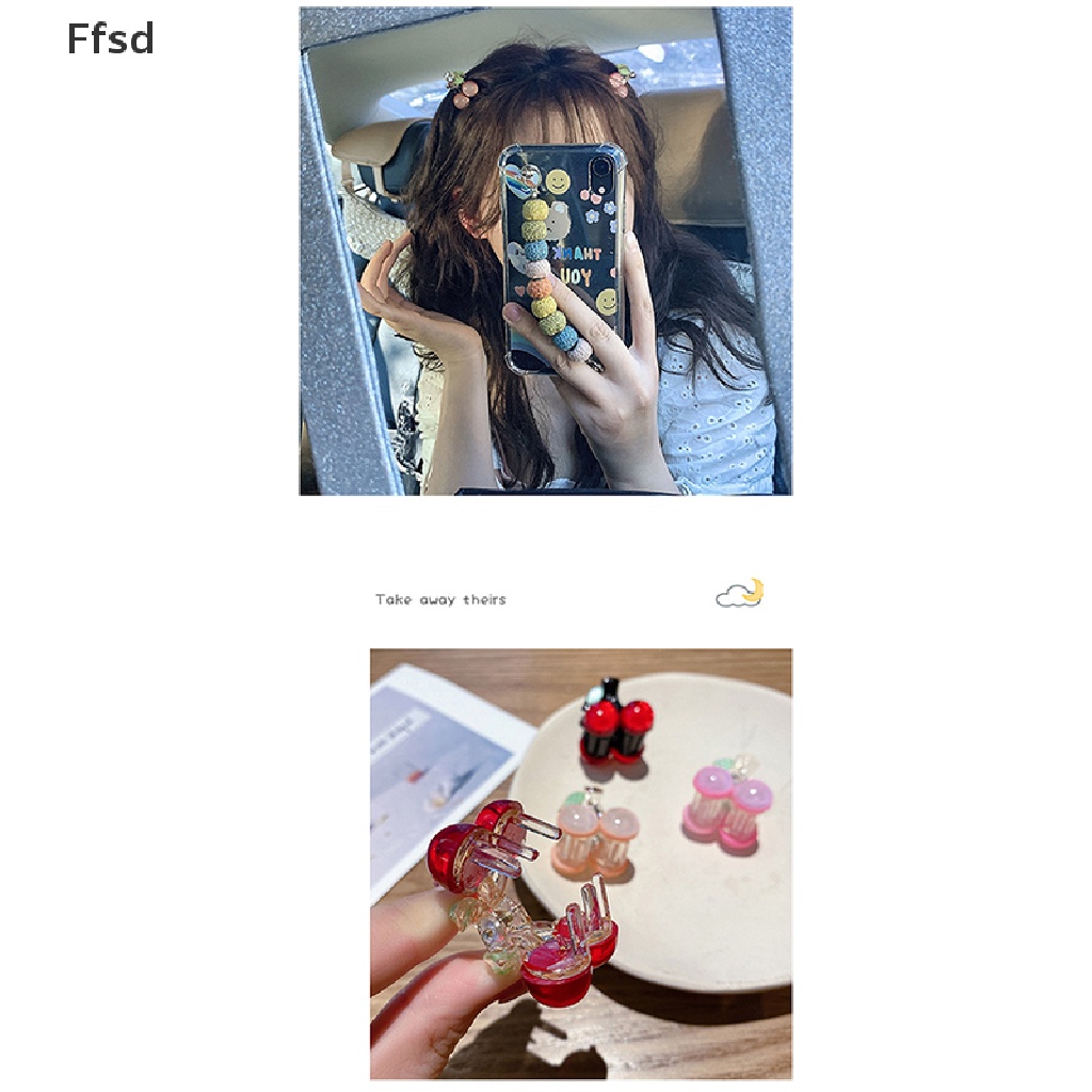 {Ffsd} Kẹp Tóc Hình Quả cherry Dễ Thương Làm Quà Tặng Cho Bé Gái