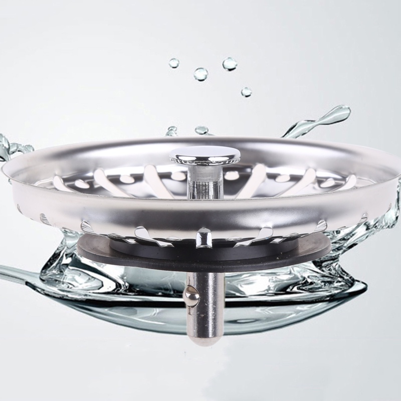 Nắp Lưới Lọc Rác Bồn Rửa Chén / Cống Thoát Nước Nhà Tắm Chống Tắc Nghẽn Hình Tròn Tiện