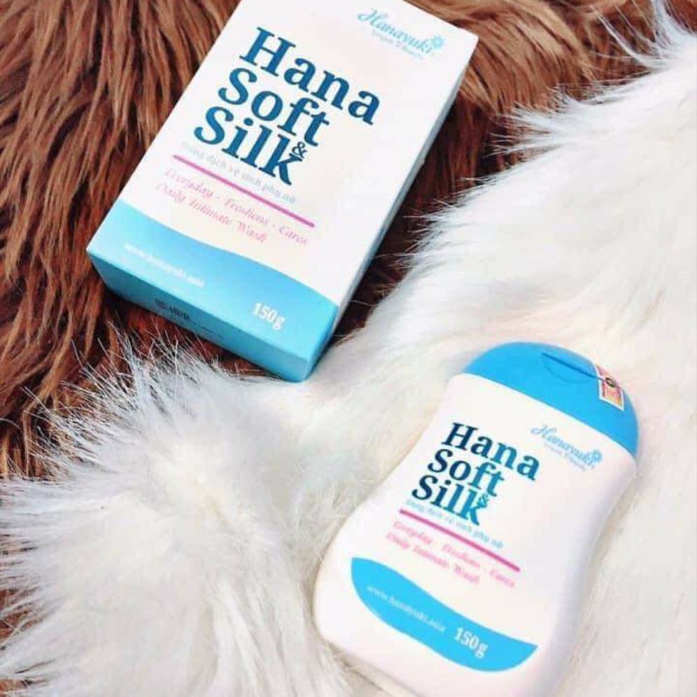 Dung Dịch Vệ Sinh Phụ Nữ Hana Soft &amp; Silk Hanayuki Hộp 150g [ HÀNG CHÍNH HÃNG ] Giảm viêm ngứa, se kín thơm mát vùng kín