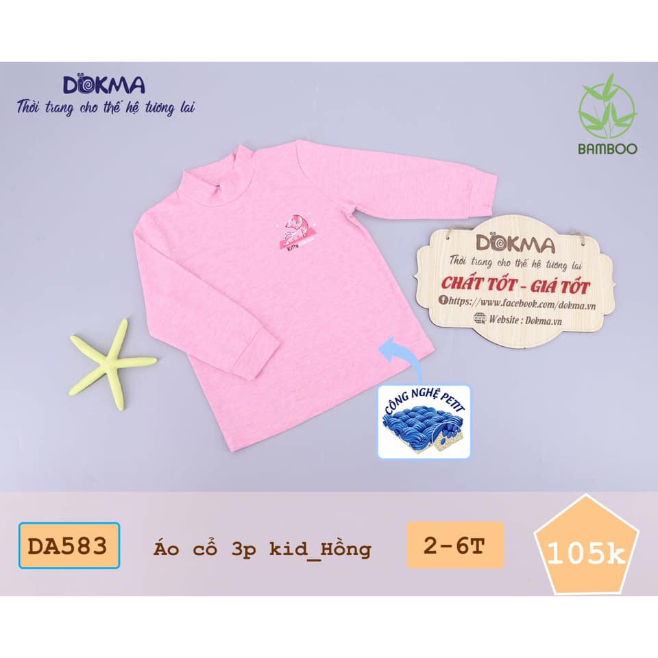 Áo cổ 3 phân sợi tre mềm mịn Dokma DA810, DA912,  DA1089