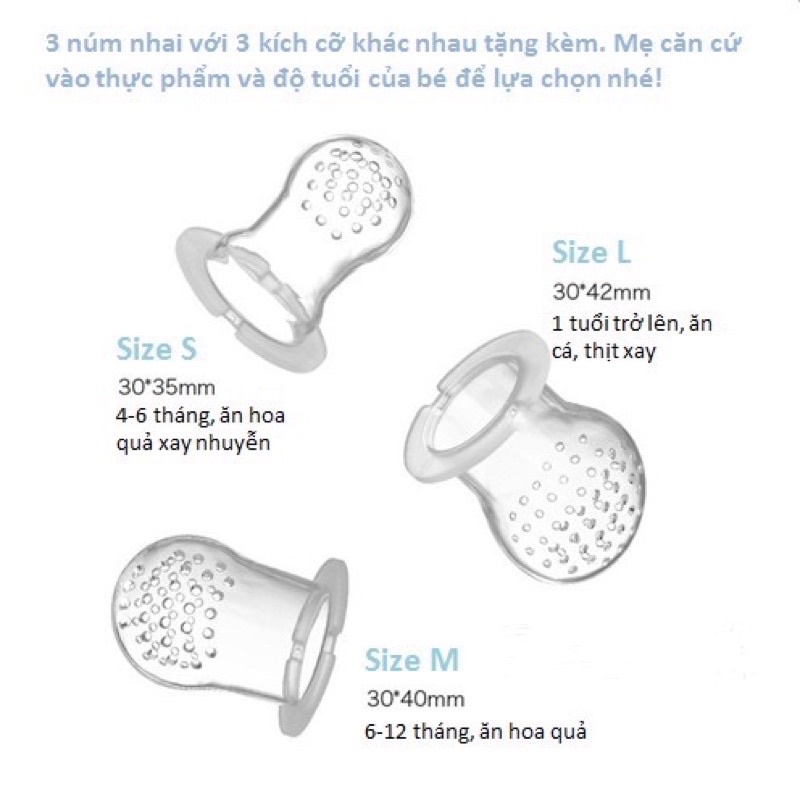 Túi nhai ăn dặm chống hóc cho bé  AAG 309/ AAG 314 - sản phẩm chính hãng