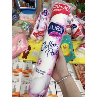 Bông Tây trang Aura Beauty cotton pads 150miếng