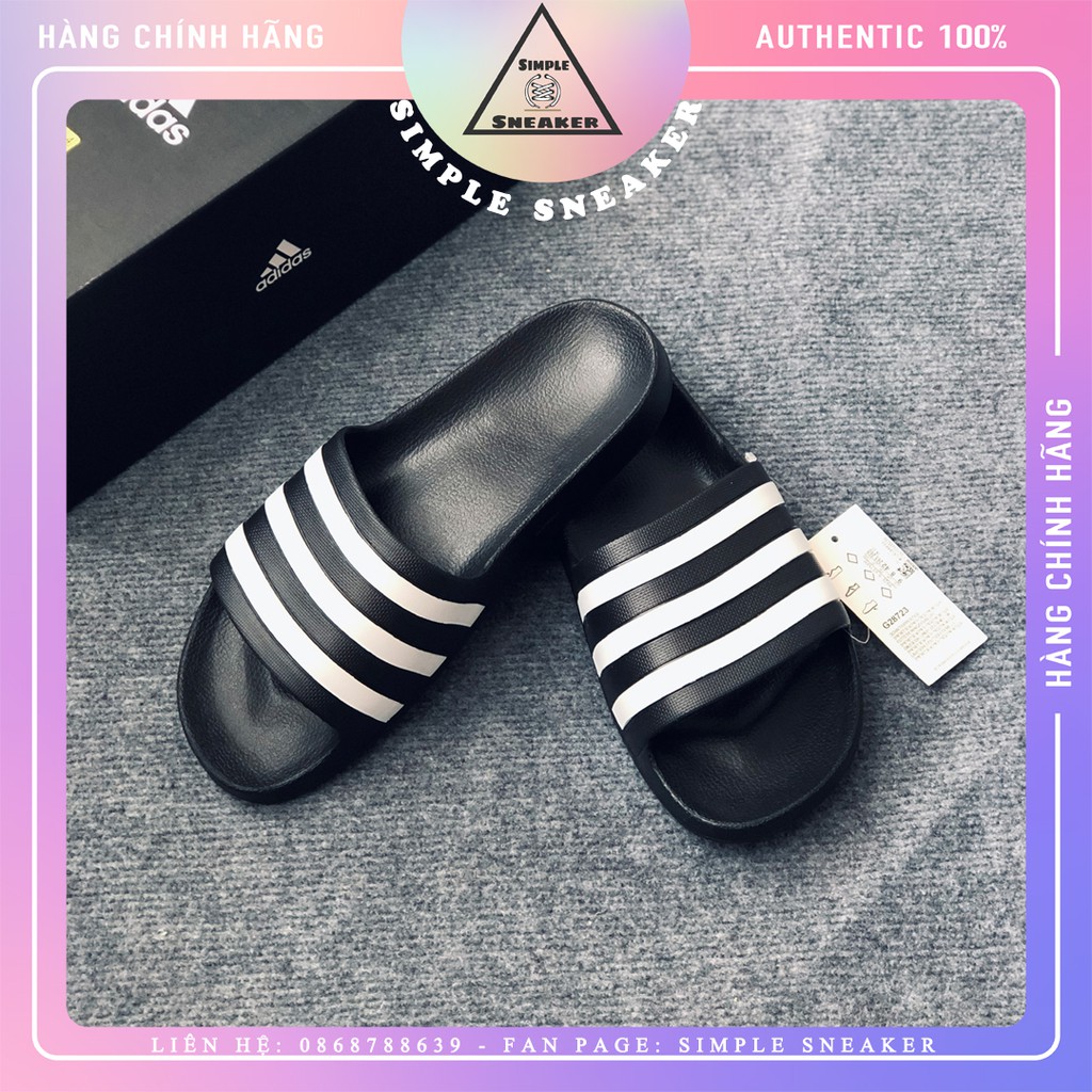 Dép Adidas Aqua Chống Nước Chính Hãng 🔴FREESHIP🔴 Adidas Aqua Slide  - Dép Nam Quai Ngang Adidas Đúc Nguyên Khối