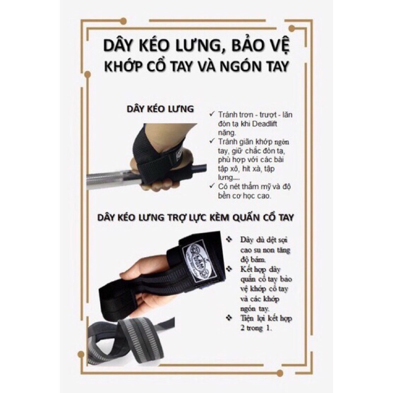 Dây kéo lưng.Bảo vêh khớp cổ tay và ngón tay