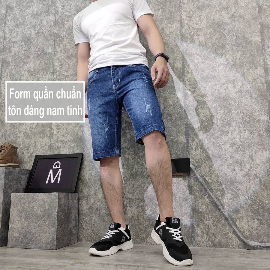 [Mã FAMAYMA2 giảm 10K đơn 50K] Quần short jean nam TS413 vải chất đẹp không phai màu đẹp Tronshop