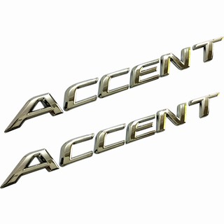 Tem logo chữ nổi ACCENT dán đuôi xe