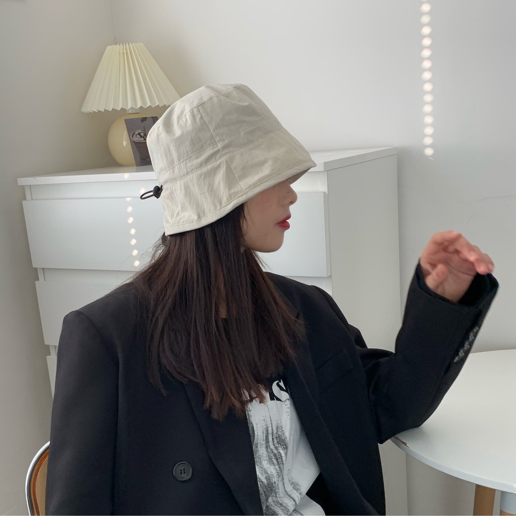 Mũ Bucket Màu Trơn Phong Cách Hàn Quốc Thời Trang Cho Nữ