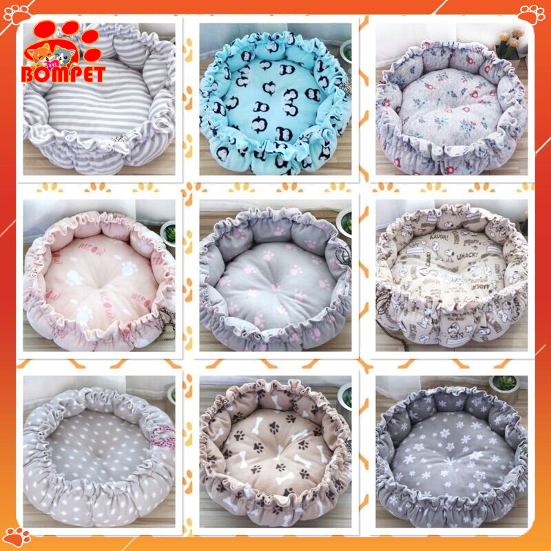 Đệm Tròn Rút Dây Cho Chó Mèo, Nệm Rút Kích Thước D55cm - BOMPET