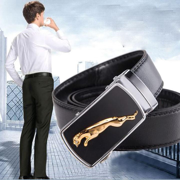 Thắt Lưng Da Nam Khóa Tự Động Dây Nịt Nam Da Cao Cấp 100% Chính Hãng Mạ Vàng Bạc Nam Tính MN9000