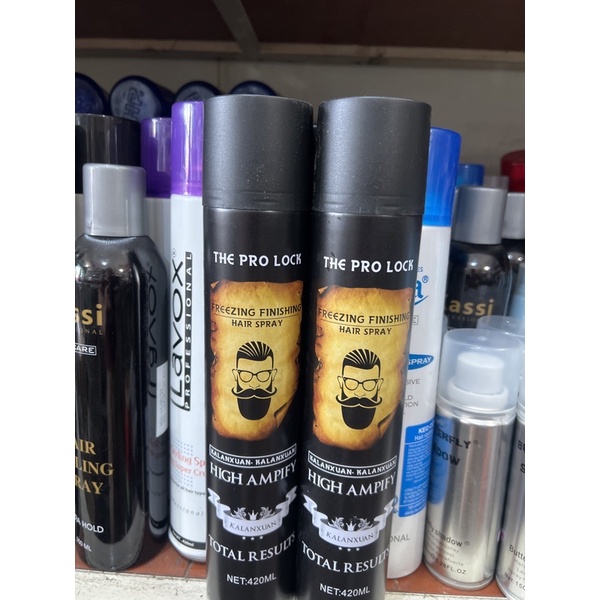 Keo xịt tóc , gôm HIGHAMPIFY  barber hình đài lâu  chai màu đen420 ml  xịt cứng tóc vừa dễ tạo nếp giữ nếu lâu