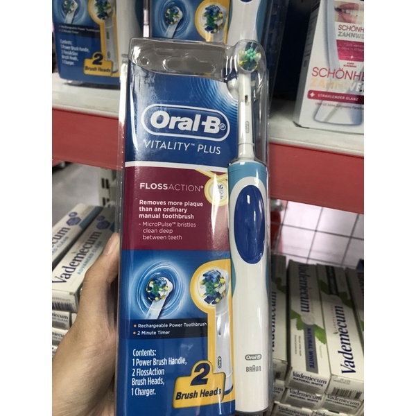 Bàn chải điện Oral-B, làm sạch răng miệng toàn diện, bền lâu, nội địa Pháp,