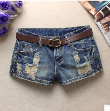 Quần Short Jeans Rách Lưng Thấp Size S / 3Xl Thời Trang Cho Nữ