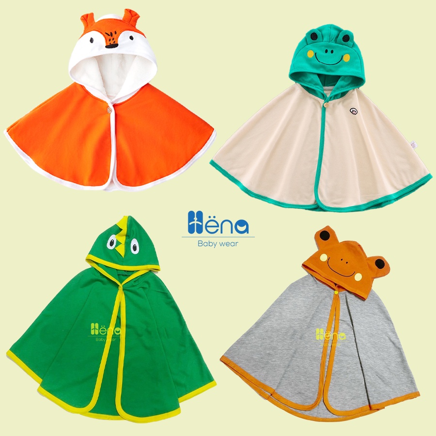 Áo Choàng Cho Bé Trai, Bé Gái chống nắng hình thú dễ thương, áo tránh nắng trẻ em - Henashop