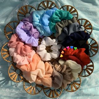 Cột tóc vải scrunchies loại chiffon