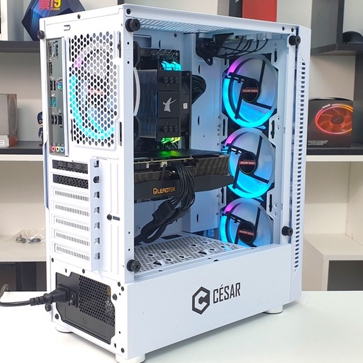 Vỏ Case máy tính CESAR COOLER White(trắng) , Black (đen) ATX ( No Fan ) - CÉSAR COOLER