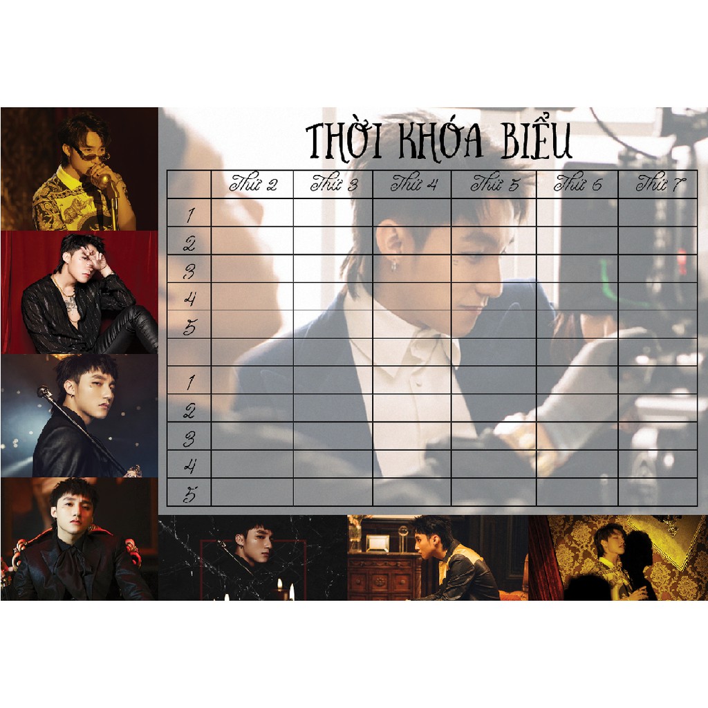 Thời khóa biểu Sơn Tùng siêu xinh