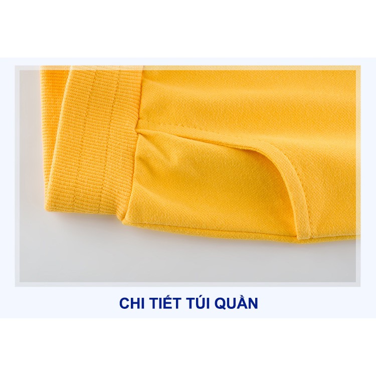 Quần đùi bé trai chính hãng 27KIDS chất vải da cá 100% cotton in chữ trang trí QN4